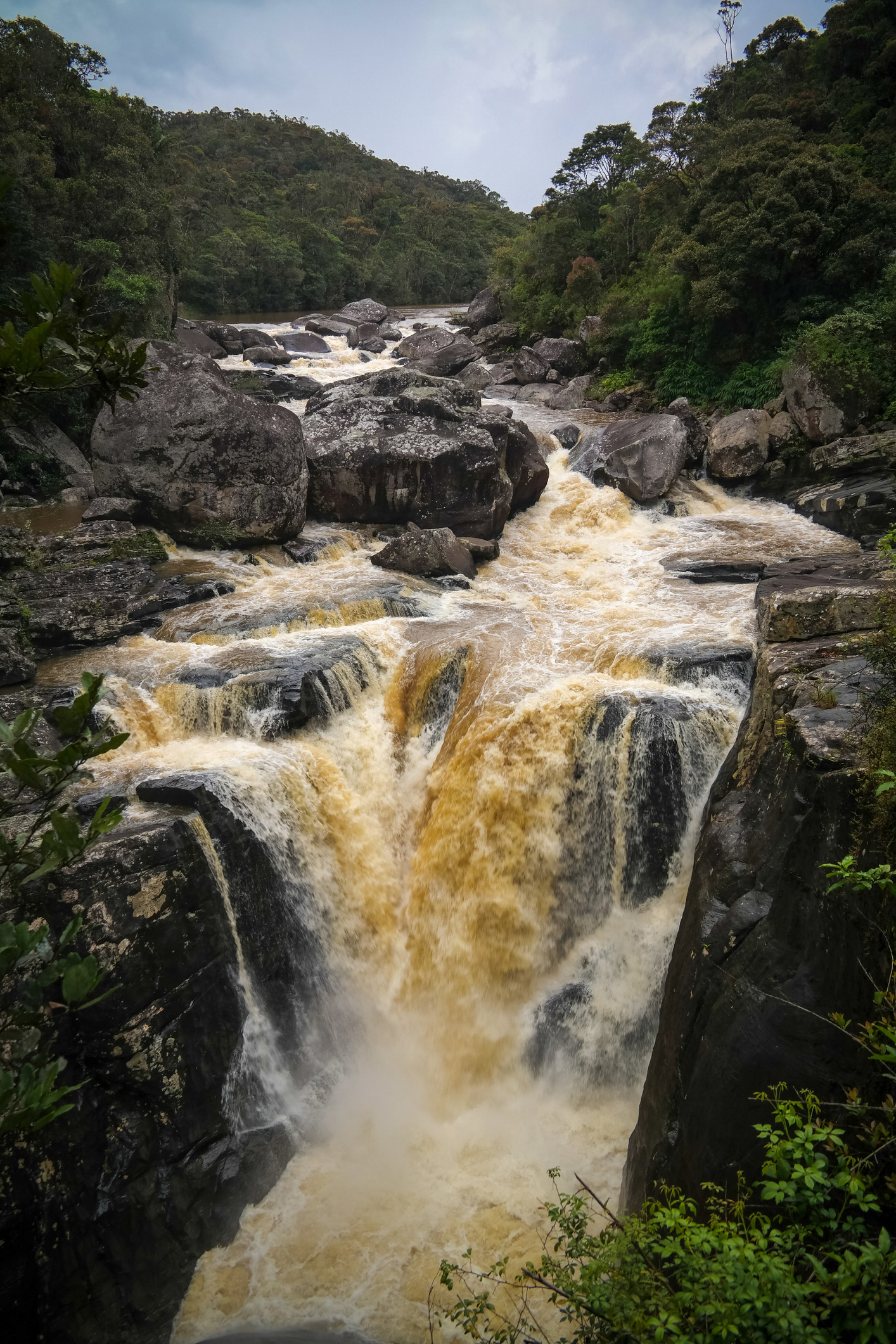 The Andriamamovoka Falls on the Namorona River in the Vatovavy-Fitovinany region near Ranomafana National Park, Madagascar